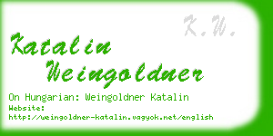 katalin weingoldner business card